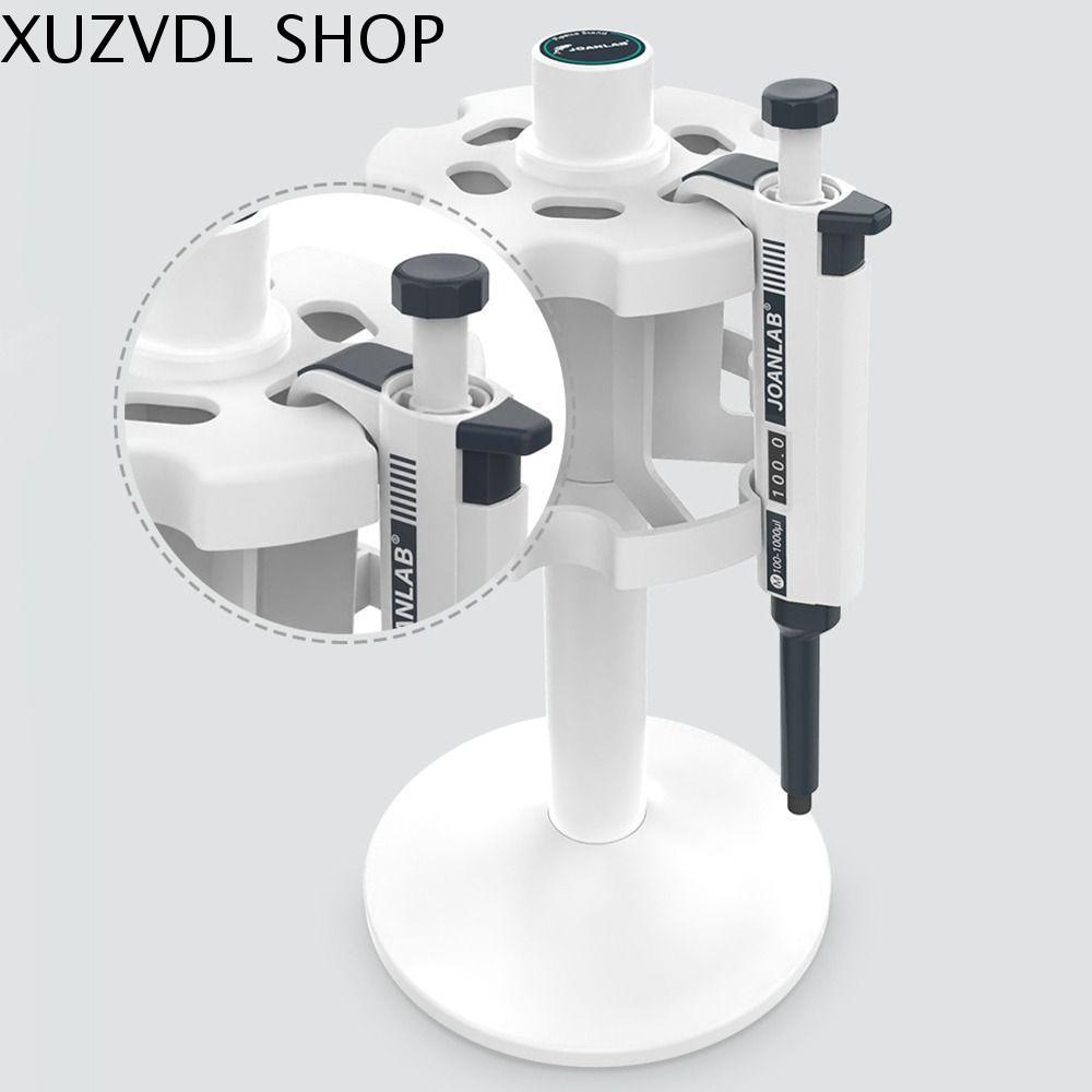 XUZVDL Vị trí 3/6/9 Giá Pipet phòng thí nghiệm Phổ thông Xoay 360 độ Giá đựng Pipet tròn Bền Trắng B