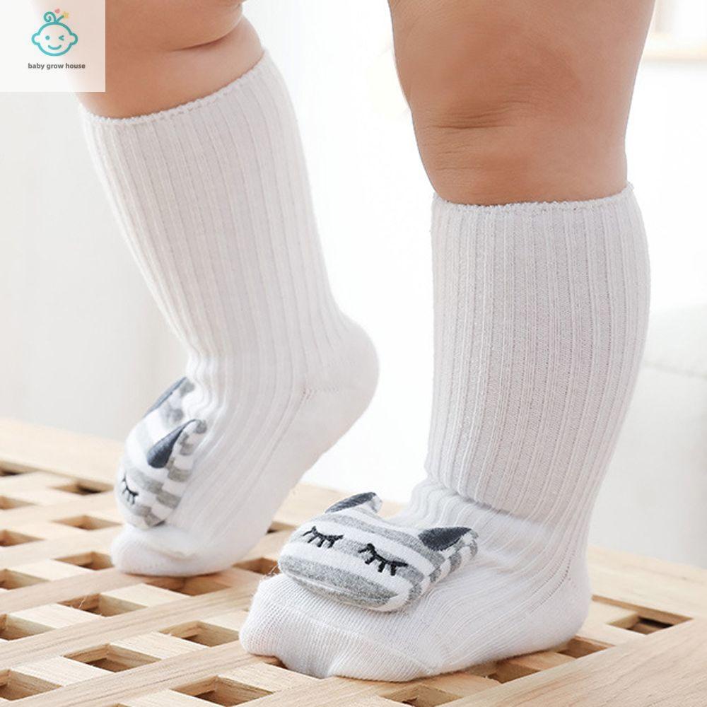 SFFGF Các cô gái Trẻ sơ sinh Mùa đông Bông Đặc Búp bê âm thanh nổi Tất lót sàn cho trẻ sơ sinh Phim hoạt hình Tất trẻ em Không trượt đế