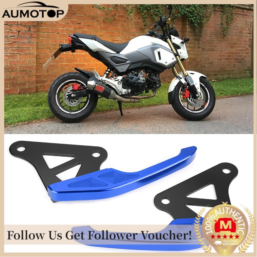 Aumotop nhôm xe máy thông dụng pillion Thanh nắm cho người ngồi sau ghế sau đường sắt Bộ tay cầm màu xanh