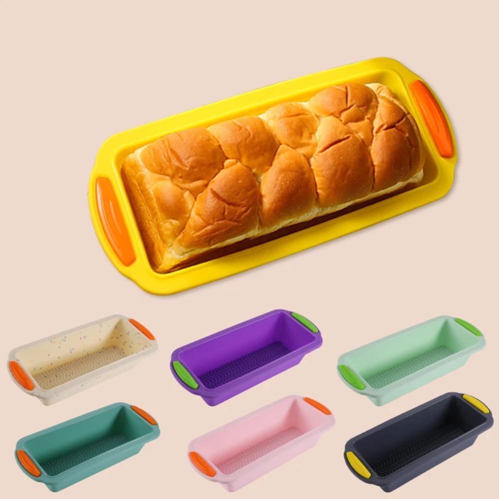ANHEY Chịu nhiệt Khay nướng bánh mì nướng silicon Không dính Hình chữ nhật Khay bánh mì Hộ gia đình Dễ dàng tháo dỡ Khuôn nướng bánh mì Tiệm bánh