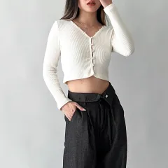 Lisa Knit Cardigan Long Sleeve | Aesthete yourlife