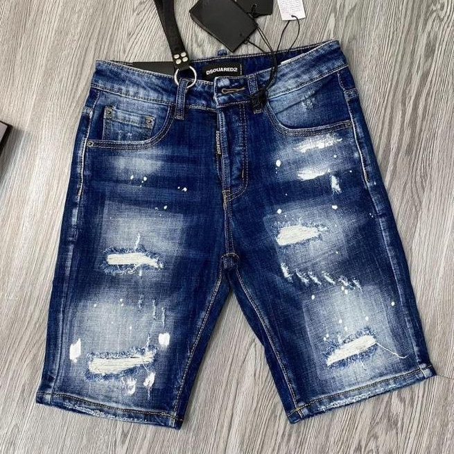 Quần short jean nam ngắn thêu loggo đẹp mẫu mới hot giá tốt 4men MSH 051