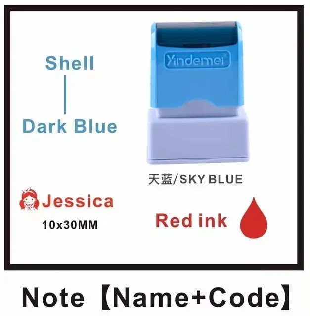 QN Childrens Name ink stamp Seal Custom Students Stamp Kindergarten Clothes Waterproof Name Sticker Kawaii Montessori Stamp Gift