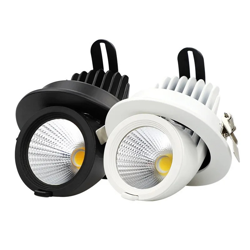 Recessed LED Downlight Angle Adjustable Built-in LED Spot light Encastrable AC220V White Black 5W 7W