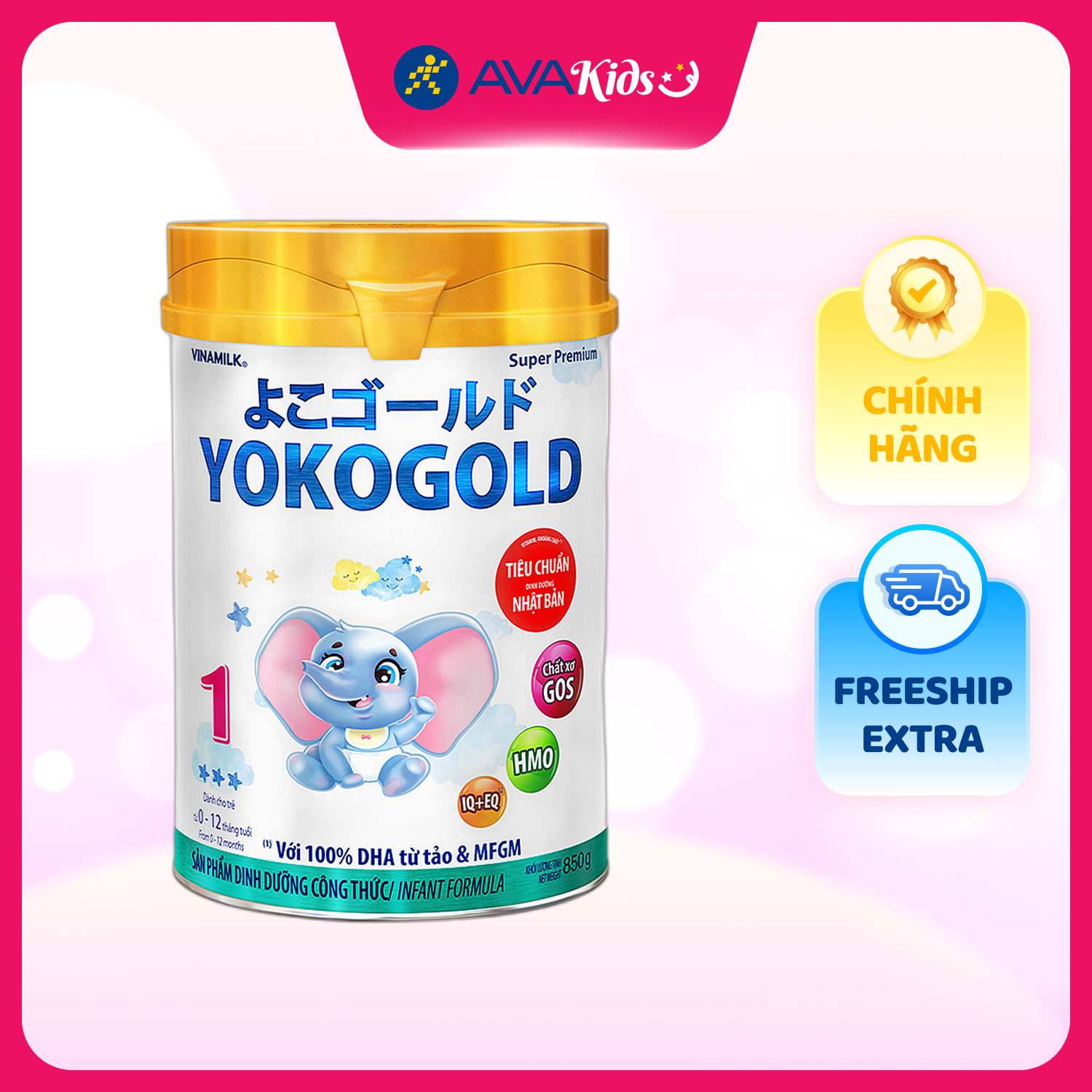 Sữa bột Vinamilk YokoGold số 1 850g (0 - 12 tháng)