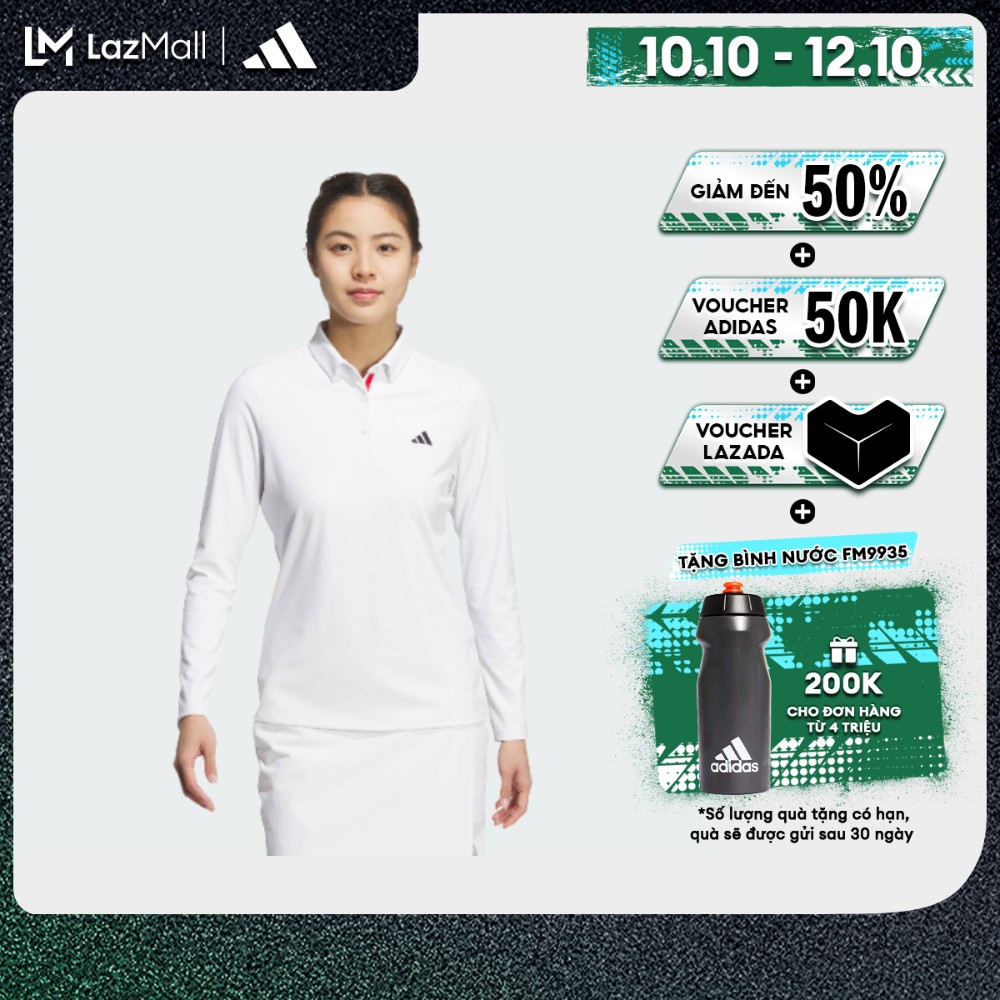 [CHỈ 11-12.10-MUA 3 GIẢM 40%] adidas Đánh gôn Áo Polo Dài Tay Nữ trắng IS4788