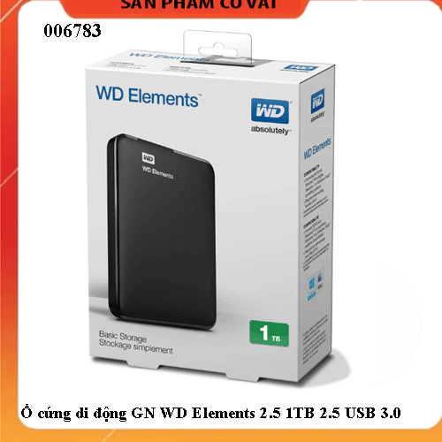 Ổ cứng di động GN WD Elements 2.5 1TB 2.5 USB 3.0 - Ổ cứng cắm ngoài Western Elemen 1T 2.5 - Hàng ch