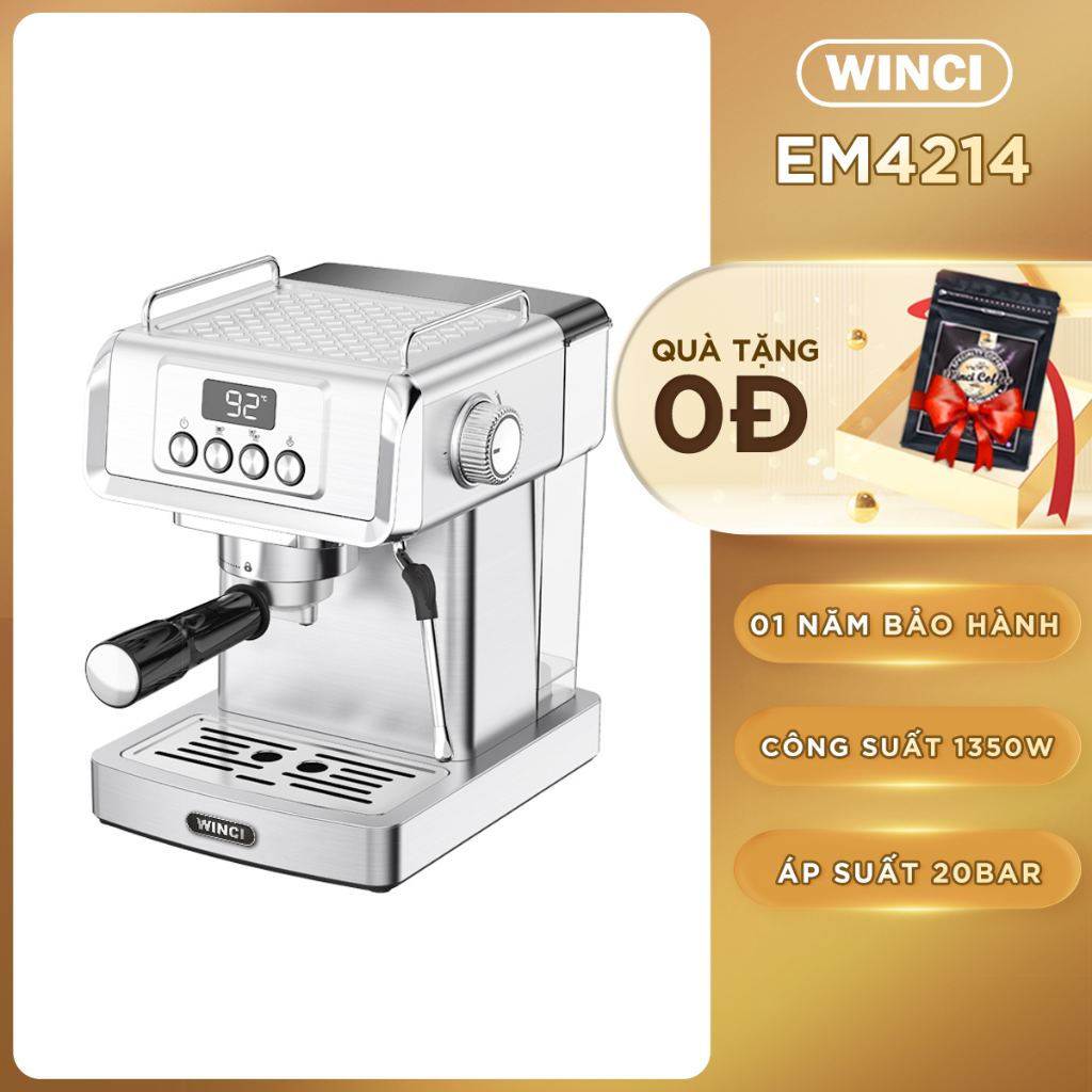 Máy pha cà phê Espresso Winci 4214 Bảo hành 1 năm .