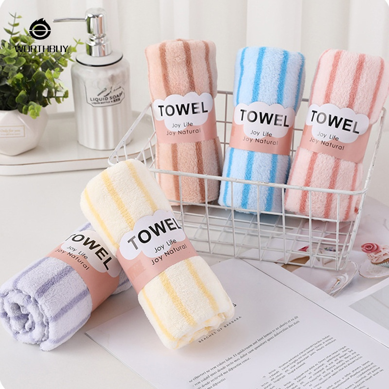 Khăn lông cừu siêu san hô mềm-khăn mặt dày, thấm nước, không xơ, khô nhanh