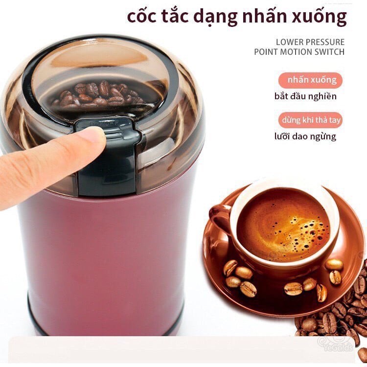 Máy xay cafe mini để bàn, dụng cụ xay nghiền cà phê, hạt khô tại nhà cao cấp.
