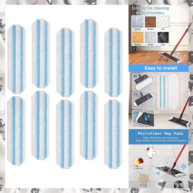 Replacement Mop Pads for / Flat Mop System Washable Reusable Microfiber Pads - 2