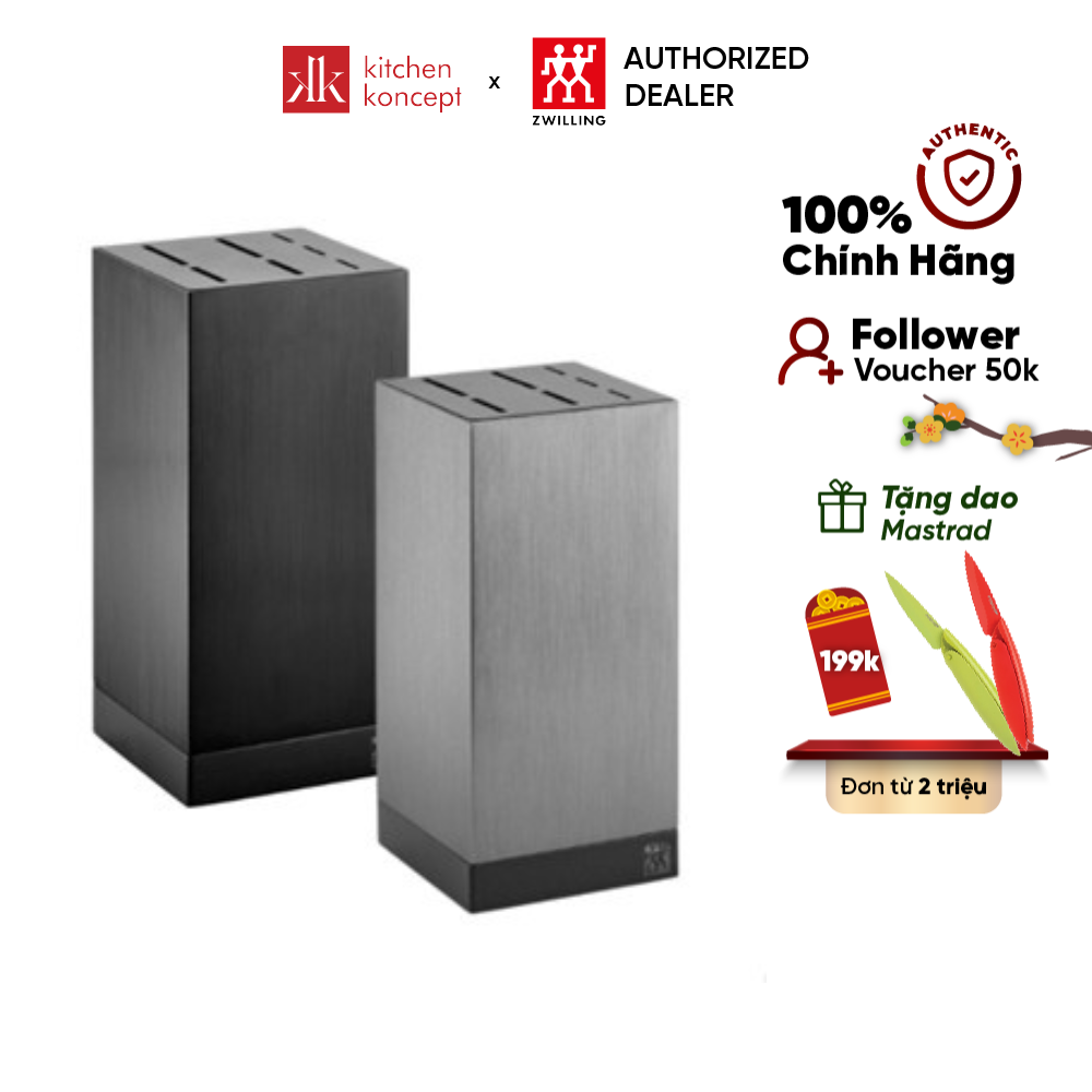 ZWILLING - Hộp Cắm Dao Aluminium - Màu Xám Than/ Màu Đen