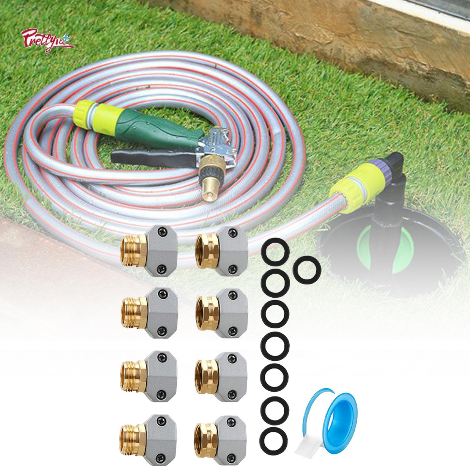 Prettyia Hose Repair Set Zinc Alloy Clamps with Rubber Washers Garden Hose End Mender ราคา 147 บาท*ส่งฟรี