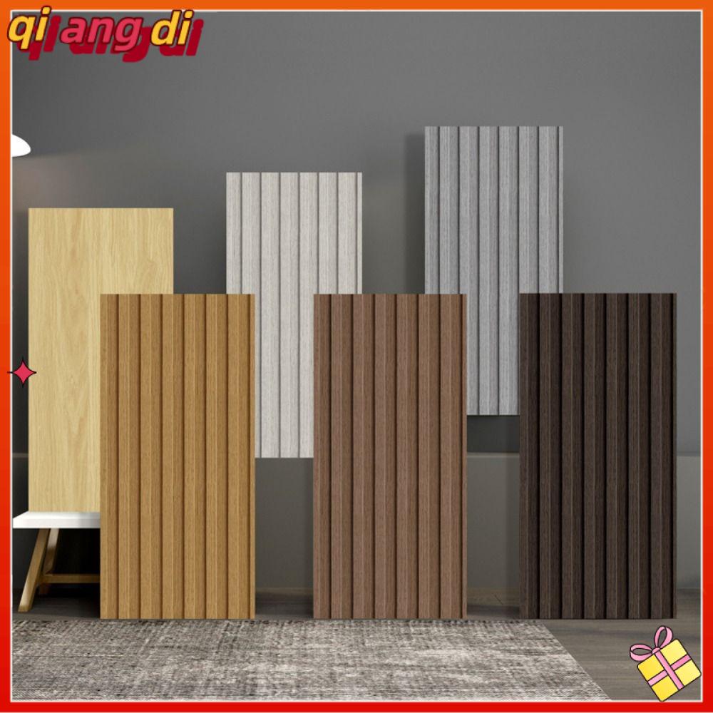 QIANGDI Chống thấm nước Tem dán tường 3D Tự dính Chống ẩm Tem dán gạch tường  PVC Tem nhãn vân gỗ Phòng khách