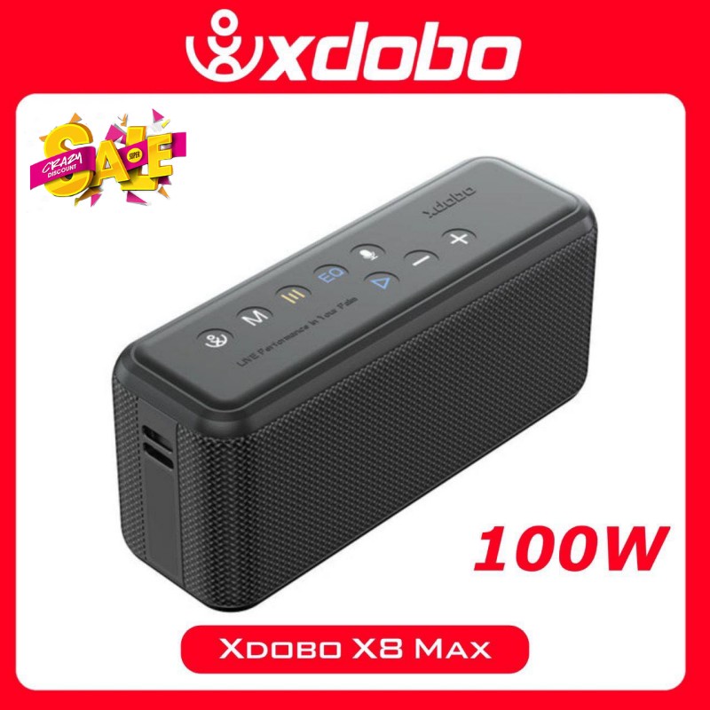 Xdobo X8 MAX ลําโพงบลูทูธไร้สาย 100W BT5.0 TWS 20000mAh แบบพกพา ราคา 2,450 บาท*ส่งฟรี