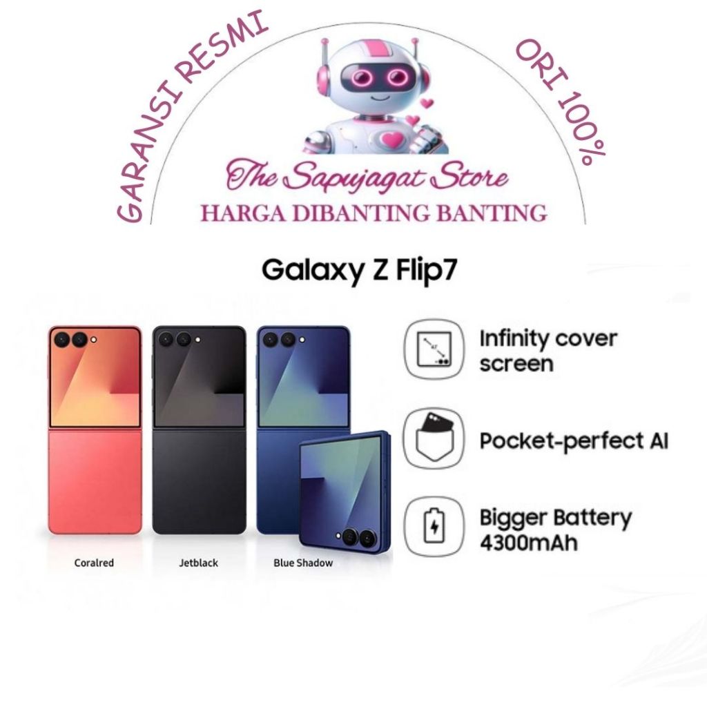Samsung Z flip 7 12/256 new warranty official promo Bandung Harga  18,069,191 Ringgit*Penghantaran Percuma