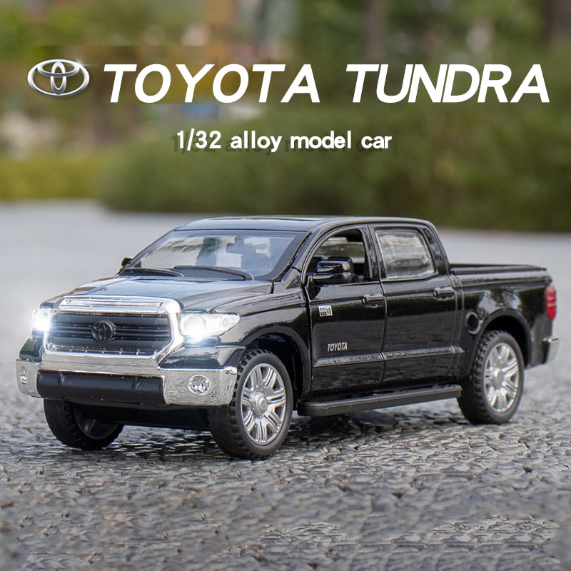 1/32 Toyota Tundra Pickup Alloy Model Car Desert Suv Off-Road Vehicle Diecast Metal Scale Toy Car Sound Light Gift For Children