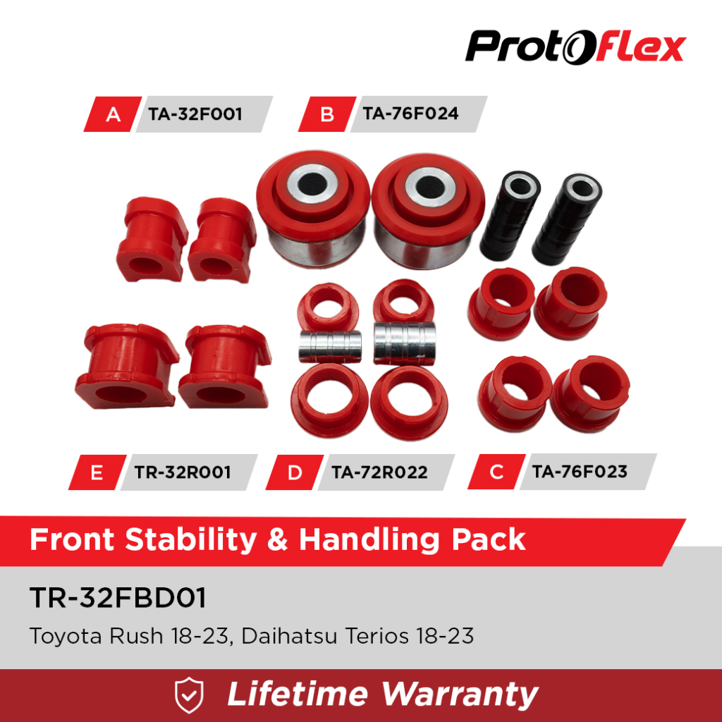 Protoflex Front Stability & Handling Pack All New Rush Terios 18-23 Harga 2,000,000 rupiah*Gratis Ongkir