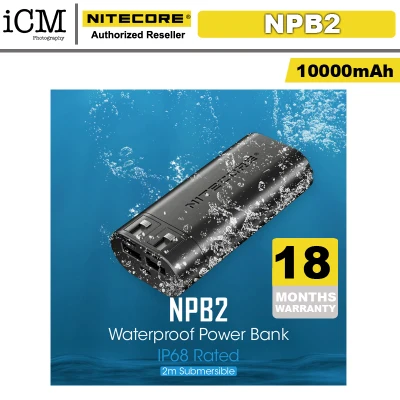 Nitecore NPB2 10000mAh Waterproof Power Bank - QC 3.0 USB / 18W