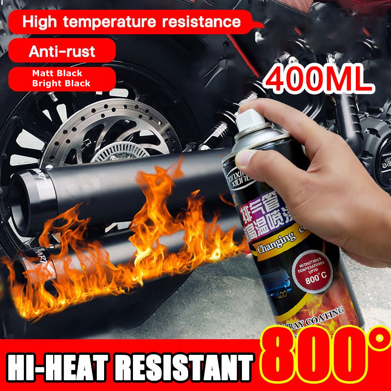 cat semprot suhu tinggi Tahan suhu tinggi 1000 ℃ Hi Temp Black ANTI PANAS Hitam Doff Cat Tidak pudar pada suhu tinggi utk Knalpot Mesin Kompor dll Cat Mobil Motor Tahan Bensin Cat motor diton premium hi temp black Cat Semprot Hi-Temp Black Harga 53,300 rupiah*Gratis Ongkir
