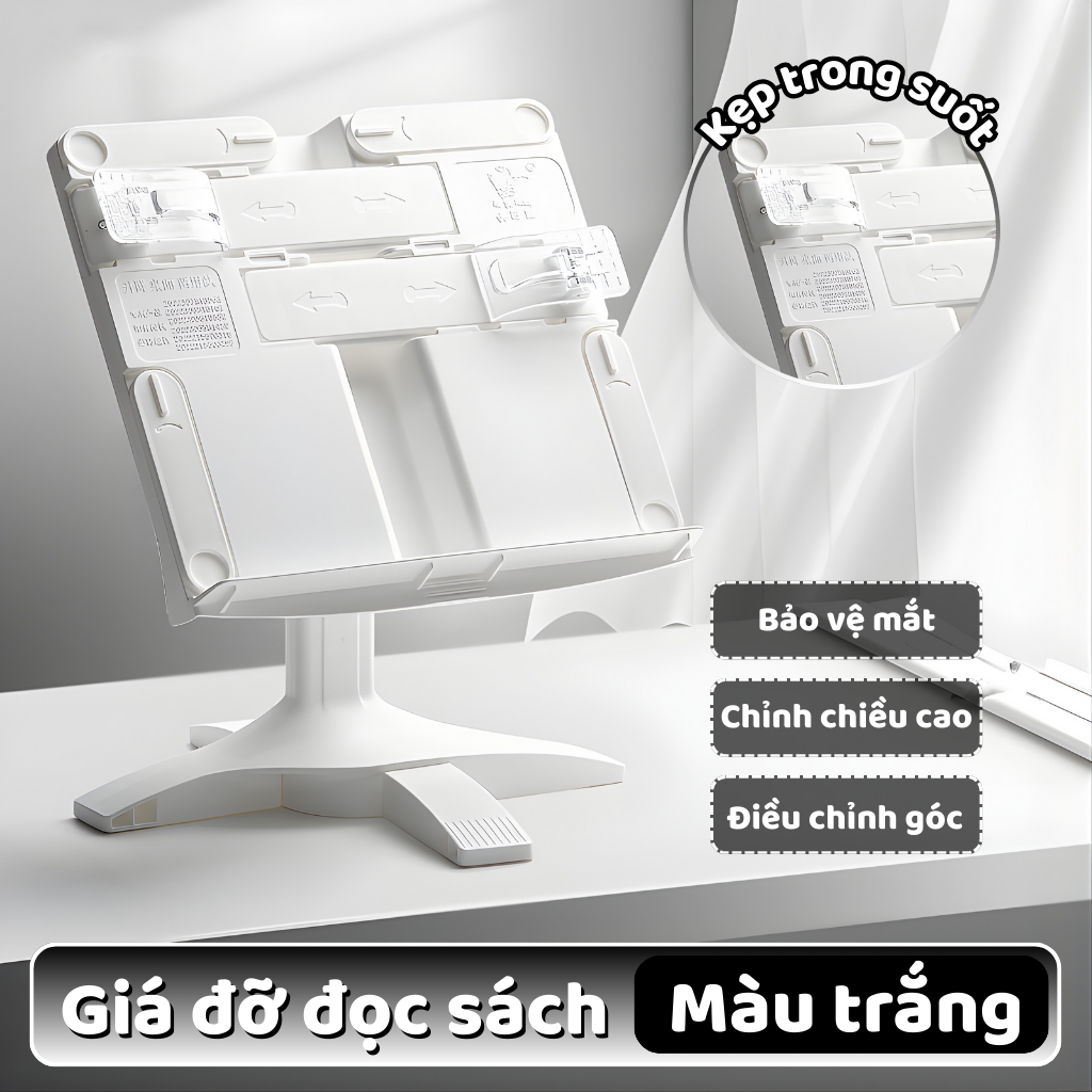 Kệ sách giá sách đọc kệ sách đa chức năng có thể điều chỉnh chiều cao và góc độ không cần lắp đặt.