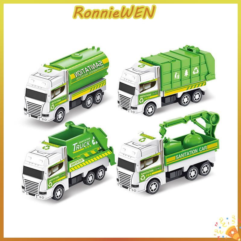 [RonnieWEN] Trẻ em Đồ chơi xe hơi quán tính vệ sinh xe tải mô hình kéo trở lại kỹ thuật quân sự Xe chữa cháy động cơ bé trai đồ chơi cho trẻ em Quà tặng