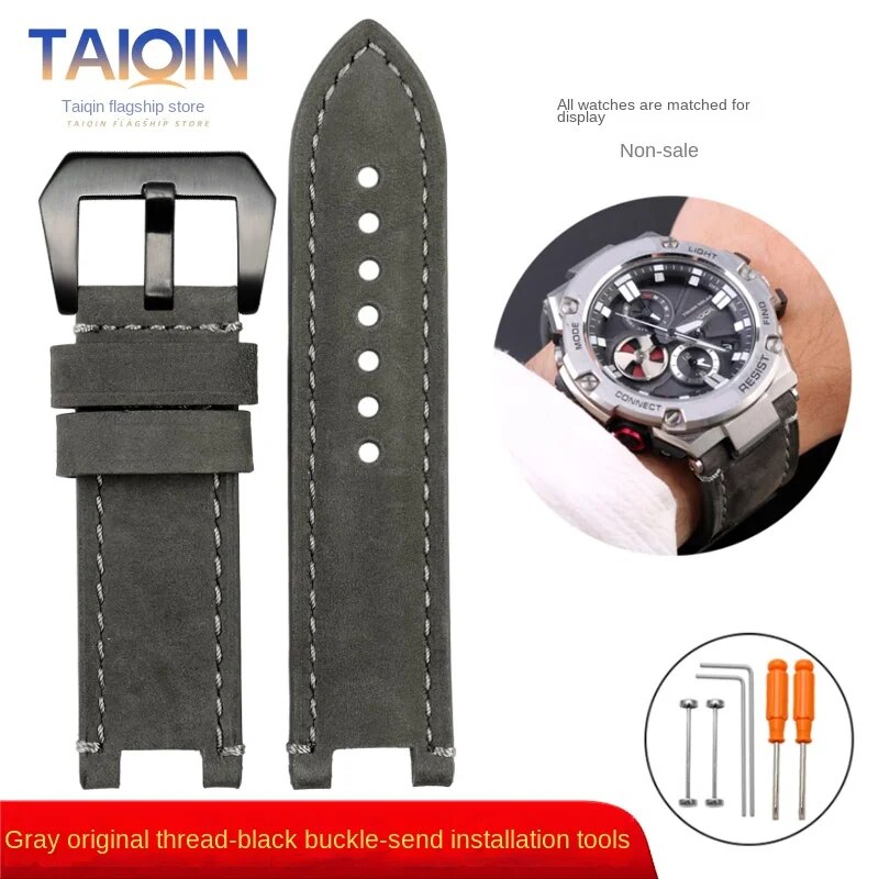 Da bò cổ điển Watchband cho GST-W120L/w130l // S120/S100/S110 MTG-B1000 G1000 Dây đeo đồng hồ vòng đeo tay nam