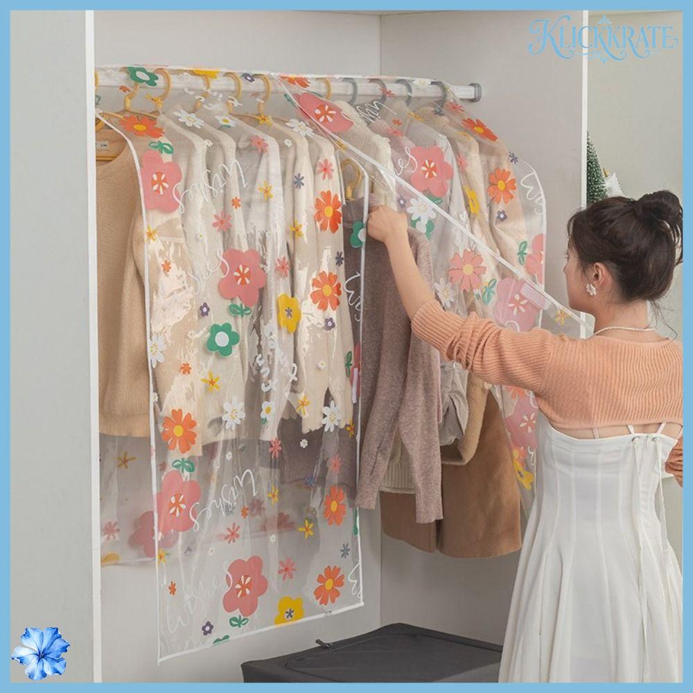KLICKKRATE Dày Tấm che bụi quần áo Không thấm nước Chống bụi Vải che bụi Phụ kiện Sức chứa lớn Bọc sắp xếp quần áo treo