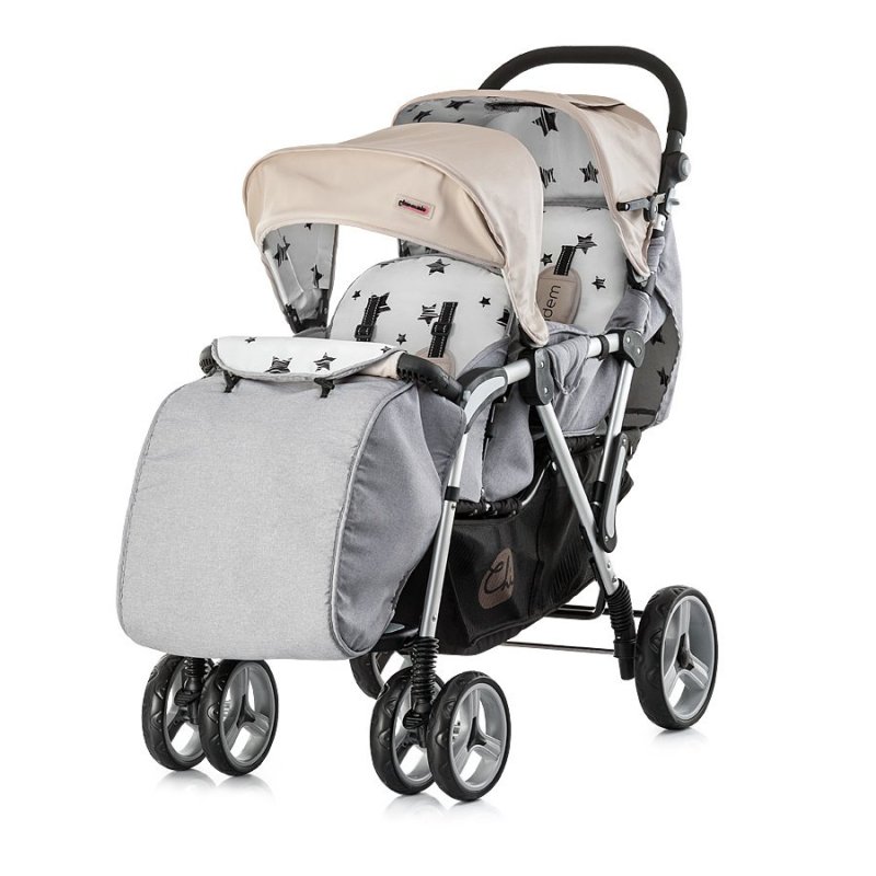 Chipolino Double Stroller Pram Twin Stroller Brand Twin Strollers KHAKI Singapore