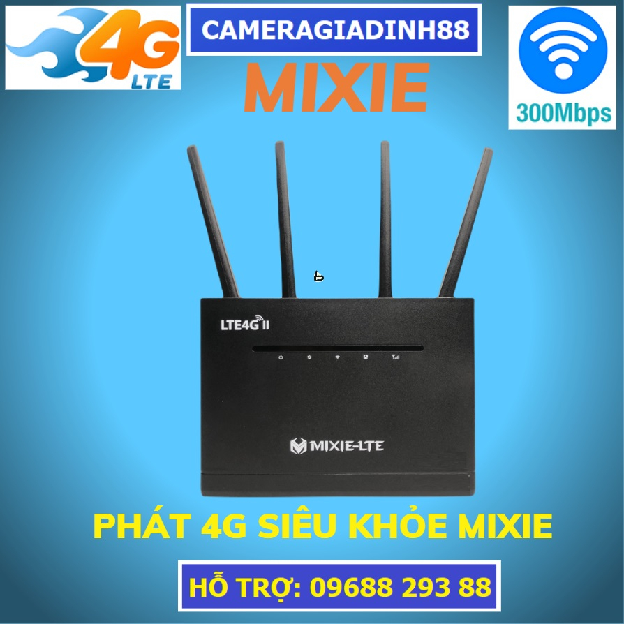 Bộ Phát WIFI 4G / 3G LTE - CP101 MIXIE - 3 Cổng LAN, 1 WAN, 4 ANTEN  TENDA 4G05, Xe Khách, Lắp Camera HUAWEI