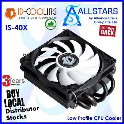 (ALLSTARS : We are Back / DIY PROMO) ID-COOLING / IDCOOLING IS40X / IS-40X Low Profile CPU Cooler / 4x6mm heatpipe / 9cm Fan / 4.5cm Height (Warranty 2years with TechDynamic)