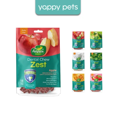 (150g/bag) Happi Doggy Dental Chew Zest Petite 2.5-Inch (6 Flavours Available)