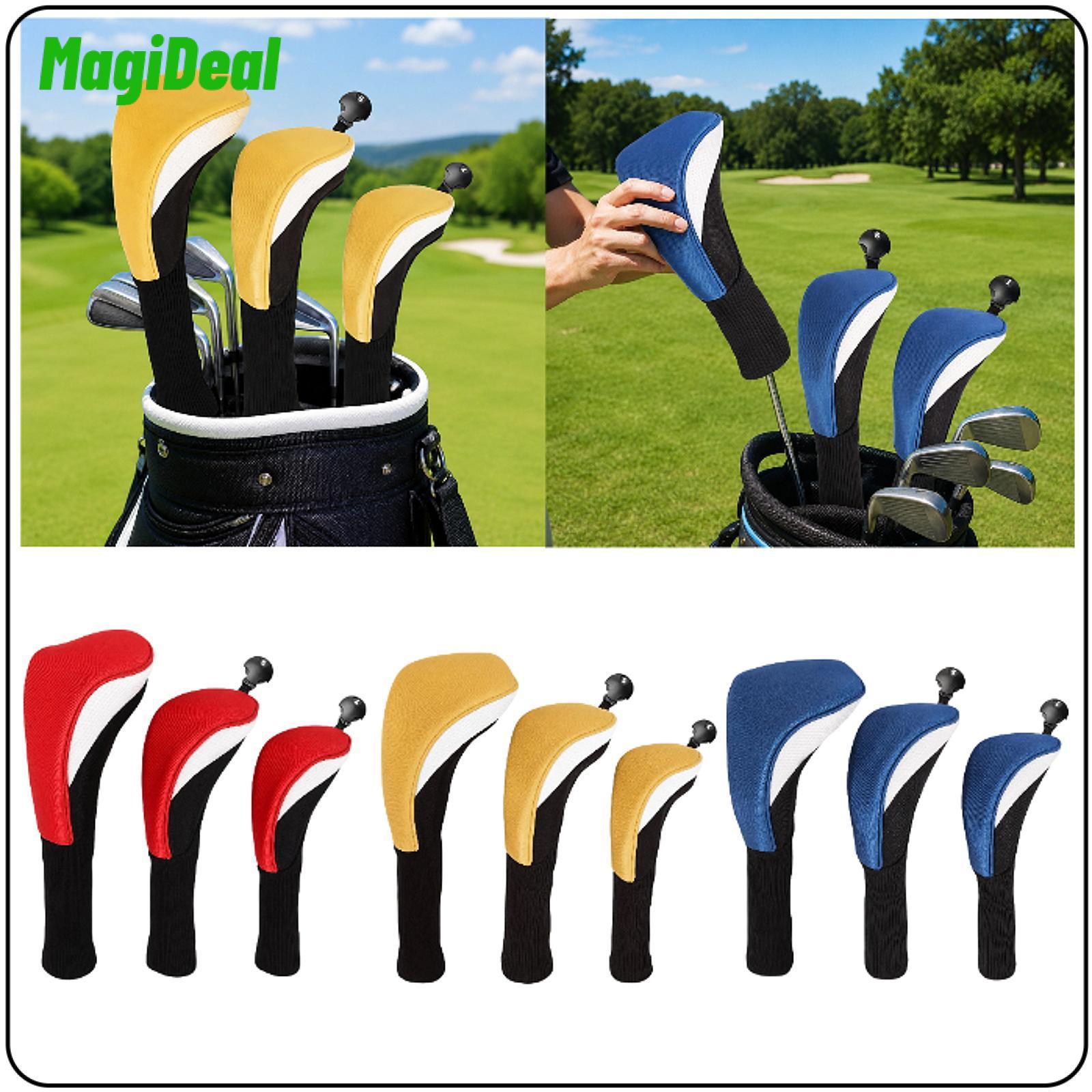 Golf Driver Cover and Fairway Wood Headcovers Snug Fit Long Neck Design for Better Shaft Protection