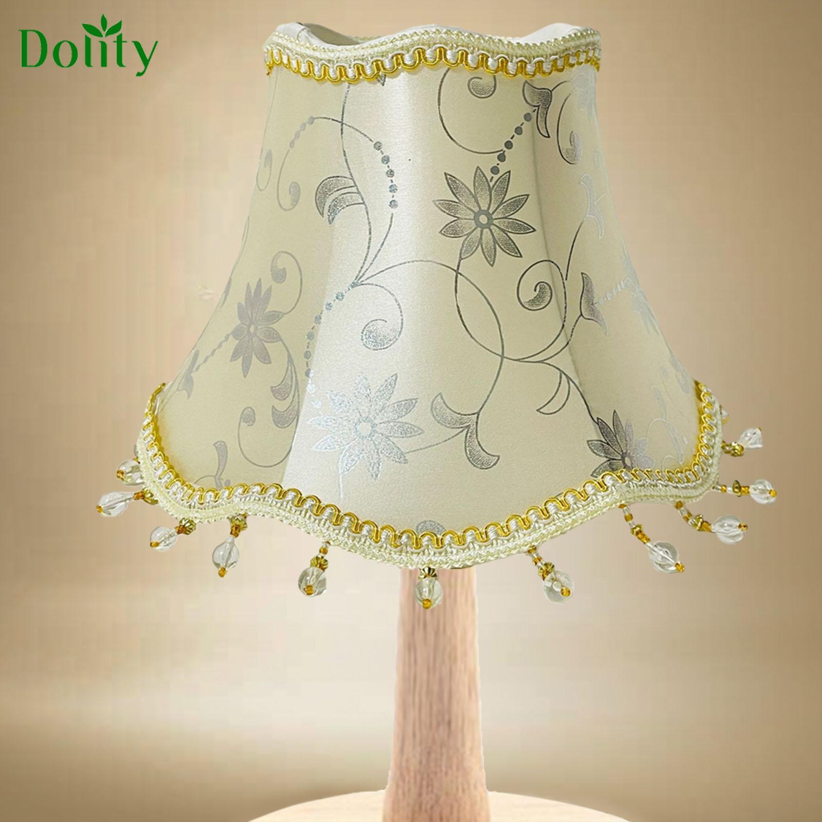 Dolity Vintage Lamp Shade Cloth Lampshade Pendant Light Shade Fabric Lamp