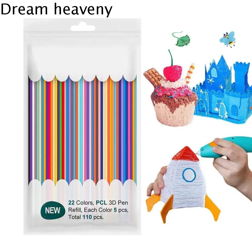 DREAM Nhiệt độ thấp Filament bút in 3D Bút vẽ Chất liệu PCL 3D Printing Nạp lại Thiết bị điện tử văn