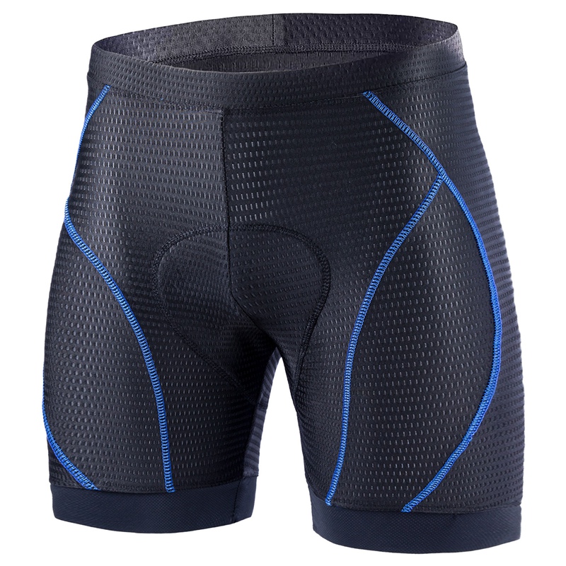 Men's Cycling Shorts 4D Padded Bike Bicycle Liner Shorts with Anti- Leg Grips for Cycling Club Blue