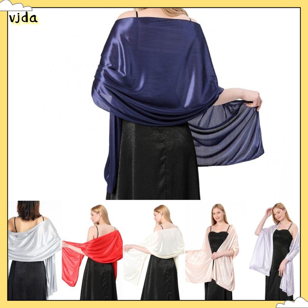 VJDA Mềm mại Khăn choàng nữ Bánh cuốn Khăn trang trí Thanh lịch Áo choàng dự tiệc Đám cưới