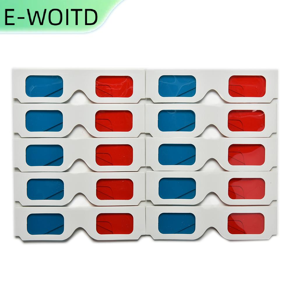 【E-WOITD】 10pcs Universal anaglyph กระดาษแข็งกระดาษสีแดง Blue Cyan 3D แว่นตาวิดีโอ - ยี่ห้อ E-WOITD ราคา 31 บาท*ส่งฟรี