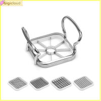 Gigicloud 5 In 1 Chopper Vegetable Cutter With 5 Interchangeable Blades French Fry Cutter Manual Potato Slicer Potato Chip Maker Stainless Steel Fruit Slicer For Kitchen