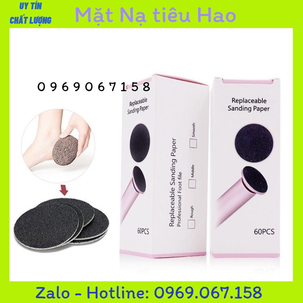 Hộp 60 miếng nhám chà gót chân, miếng nhám chà gót