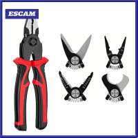 Norman Malthus Alloy Steel Pliers Pvc Coated Handle Pliers All-purpose Heavy Duty Multifunctional Plier Set with Ergonomic Handle – Interchangeable Crimping Hand Tools for Home Auto and Diy Repairs