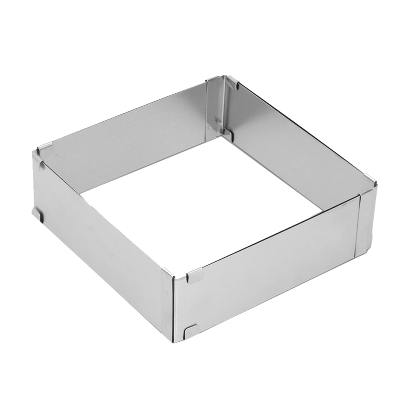 Adjustable Mousse Ring Set Square Stainless Steel Cake Baking Mold Birthday Wedding Cake Baking Tool