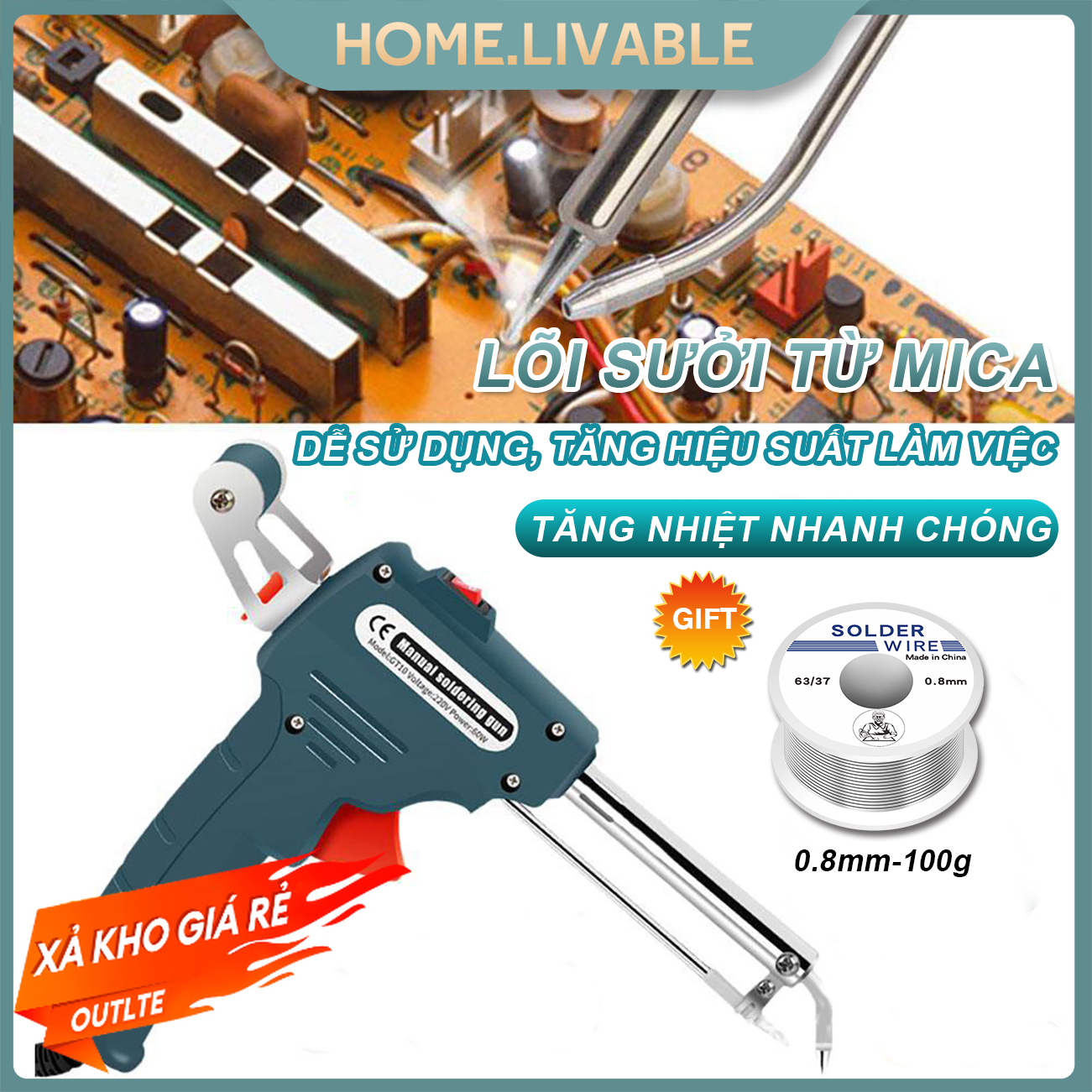 Mỏ hàn thiếc súng hàn tự động mỏ hàn xung xung máy hàn xung