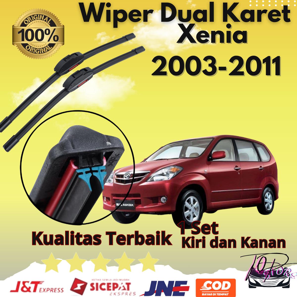 Wiper Double Karet / Dual Karet Frameless New Avanza Xenia 1 Set 2 Pcs - Karet Wiper Double Karet / Dual Karet Mobil Toyota Avanza Veloz Daihatsu Xenia - TOP STORE Besi Blade Kaca Kendaraan Motorcycle Windshield Giá 180,000 Đồng*Miễn phí vận chuyển