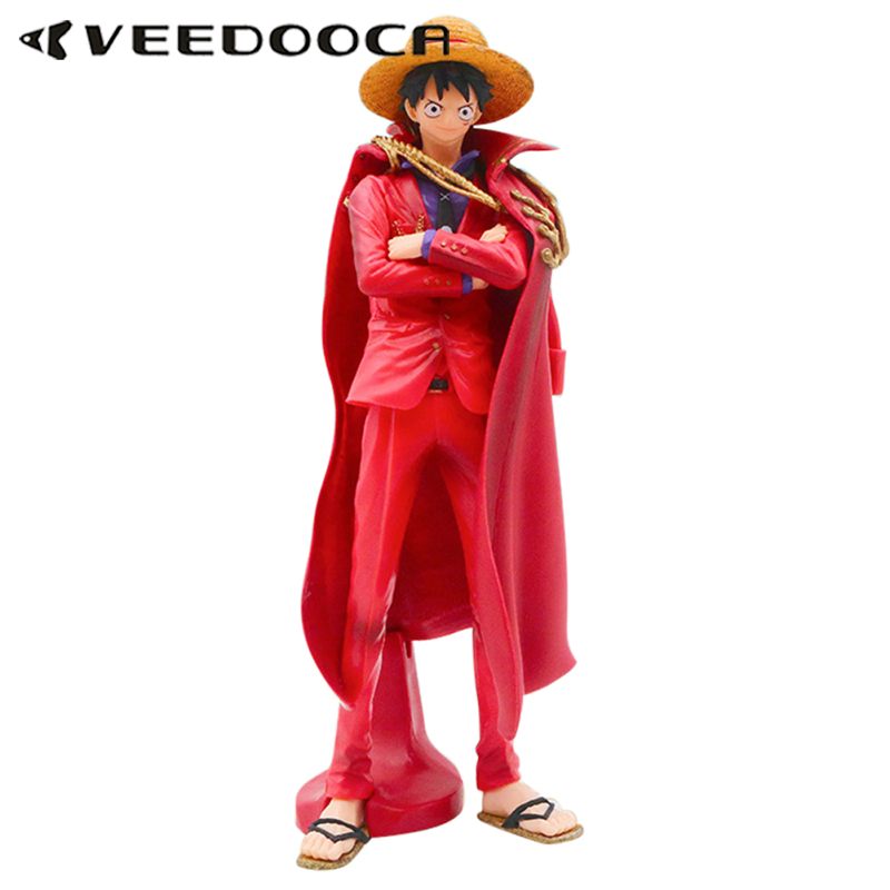 VEEDOOCA 25cm Cloak Luffy Model Ornaments Anime Character Figure Doll For Kids Gifts Fans Collection
