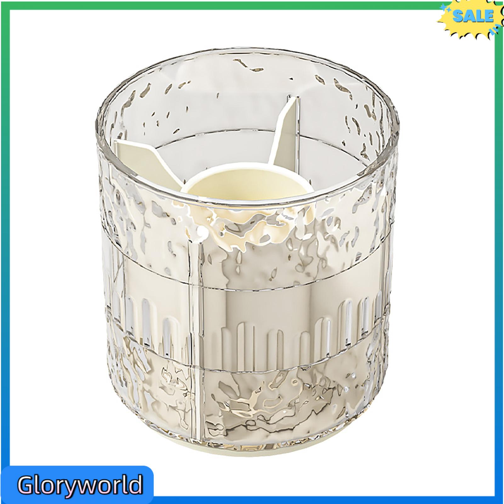 Gloryworld dung tích lớn Hộp đựng bút Bút Quay Caddy 360 độ xoay giá giữ bàn chải đồ trang điểm dung tích lớn giá để bút cho Phụ kiện làm đẹp yêu thích của người mua