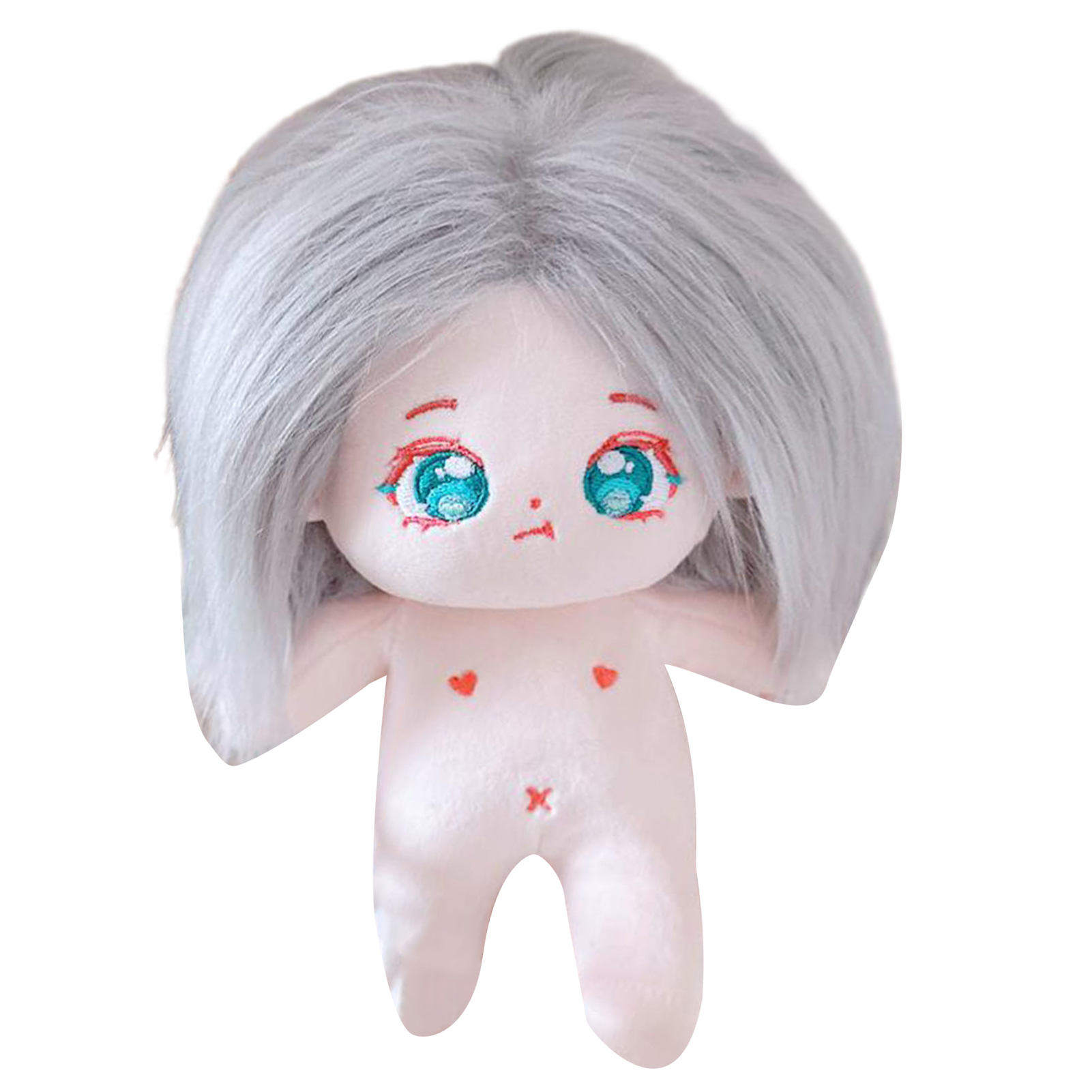 20cm Stuffed Naked Doll Cute Big Eyes Unfinished Doll Plushies Soft Cloth