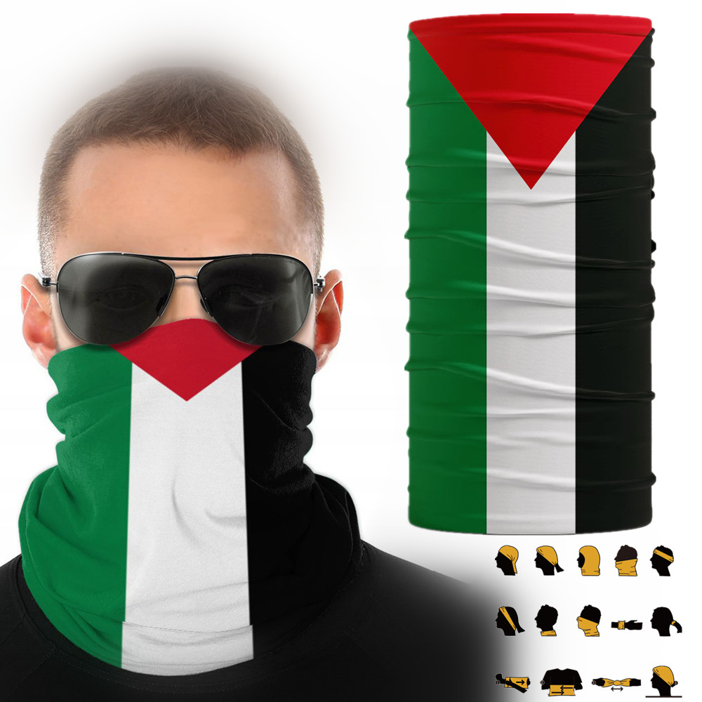 Versatile Palestine Flag Headscarf Fashionable Breathable Stretchable Multifunctional Headscarf Ligh