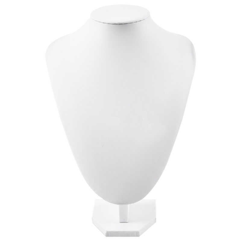 BUST DISPLAY STAND DISPLAY HOLDER NECKLACE WHITE 29x20cm