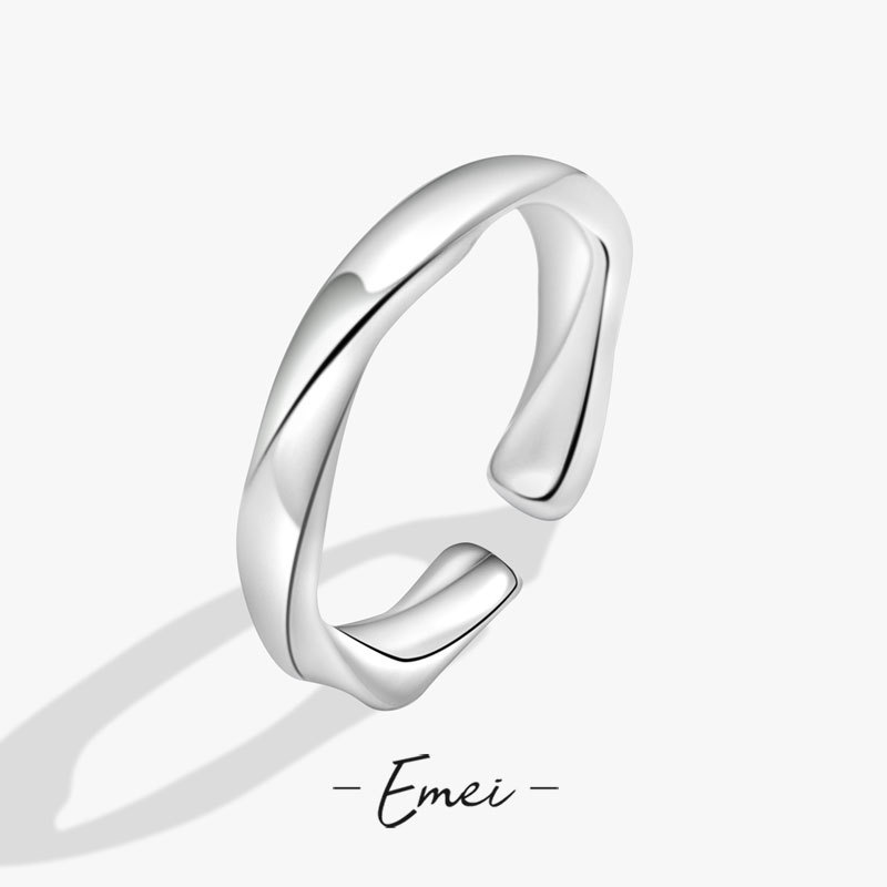 Ring Simple Twist Pattern Indifferent Wind Niche Opening Single Men And Women Index Finger Ring